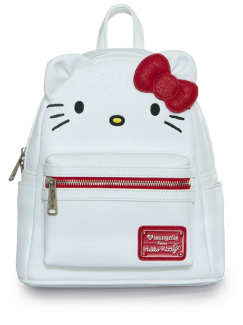 NWT Loungefly Classic White Hello Kitty Mini Backpack with Red Bow